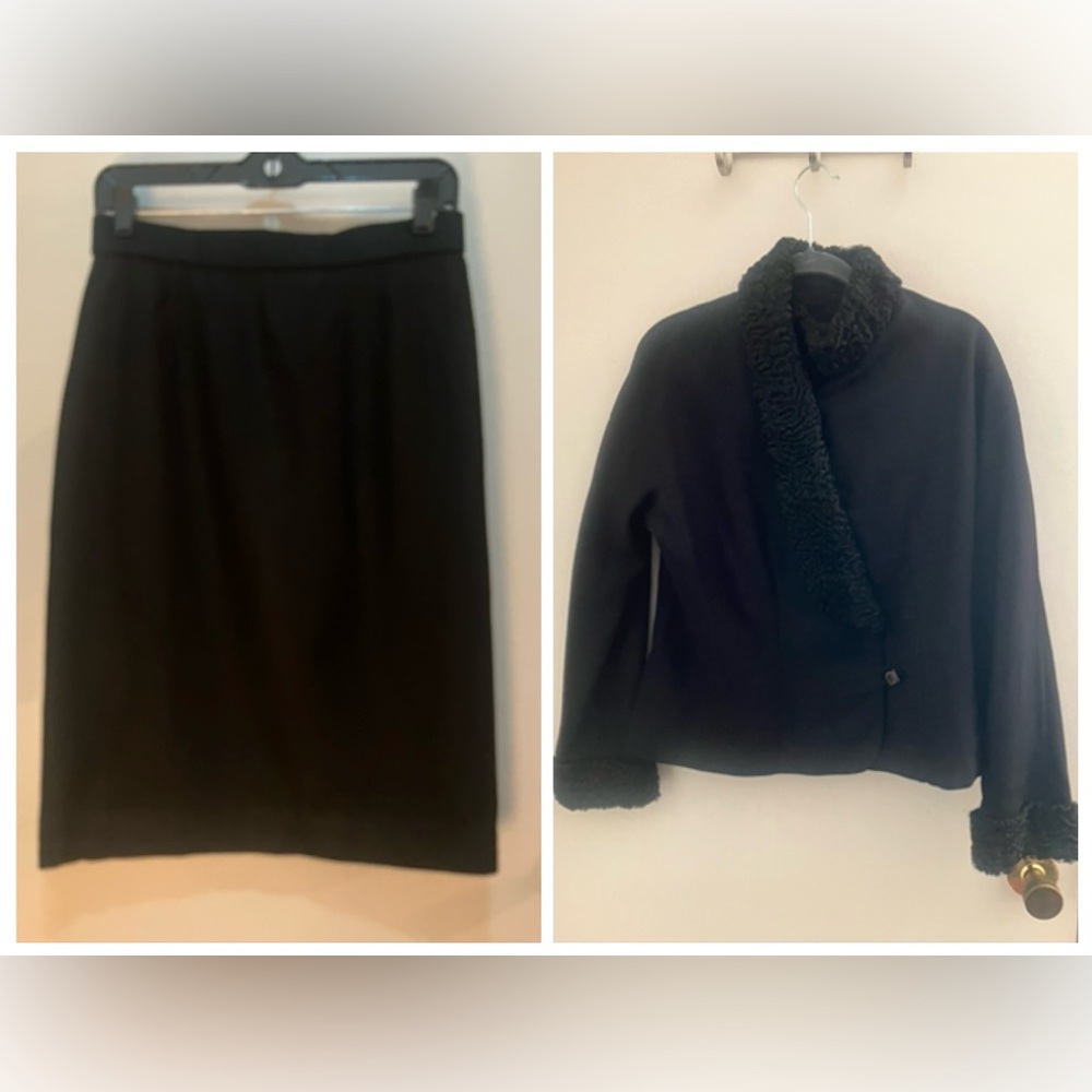 Vintage Black 2pc Suit